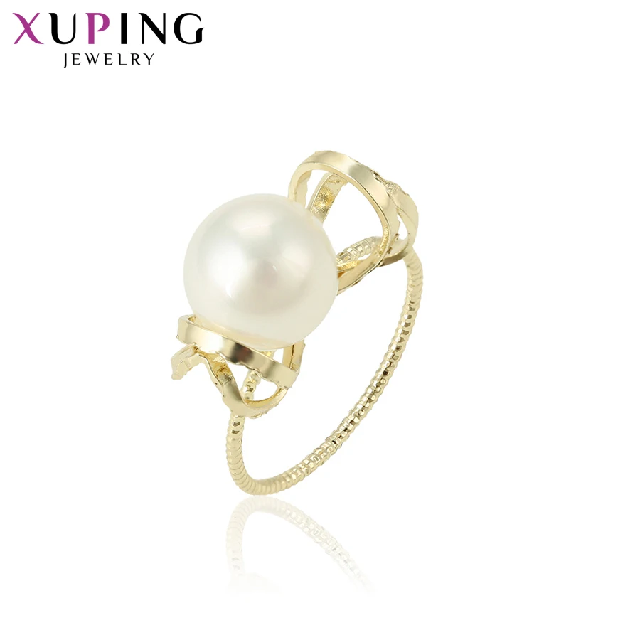 

Xuping Fashion Rings for Women Imitation pearl Casual Jewelry Minimalist Style Cute Christmas Eve Family Gifts S165.1-15357