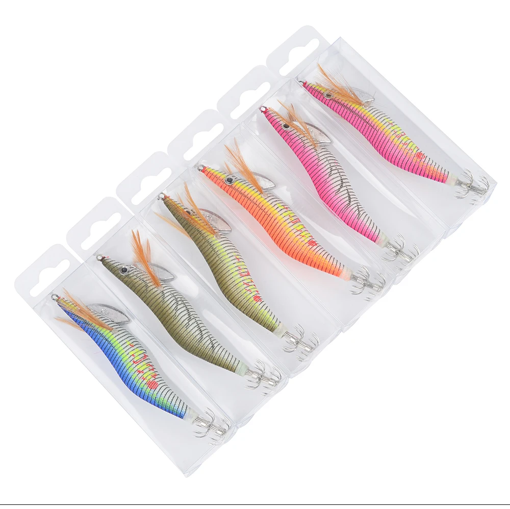HiUmi 6pcs Squid Jigs Fishing Lure Exported to Usa Market Fishing Tackle 6 color 5.5g-21.56g,8cm--15cm, 2.0#--4.0# Hook
HiUmi 6pcs Squid Jigs Fishing Lure Exported to Usa Market Fishing Tackle 6 color 5.5g-21.56g,8cm--15cm, 2.0#--4.0# Hook