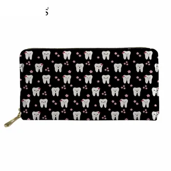 Cute Cartoon Dentist/Teeth Print Black Long PU Leather Wallet Fashion Brand Large Zipper Purse for Lady Card Holder Murse Sumka
Cute Cartoon Dentist/Teeth Print Black Long PU Leather Wallet Fashion Brand Large Zipper Purse for Lady Card Holder Murse Sumka
