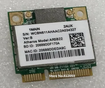 SSEA Original new Wireless Card for Atheros AR9462 AR5B22 WB222 300Mbps 802.11 b/g/n half Mini PCI-E Card wifi 4.0 Bluetooth
SSEA Original new Wireless Card for Atheros AR9462 AR5B22 WB222 300Mbps 802.11 b/g/n half Mini PCI-E Card wifi 4.0 Bluetooth