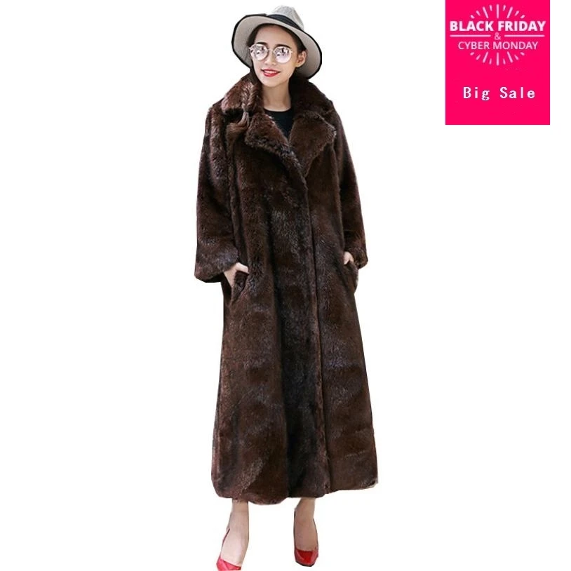 S-6XL Plus size coat Winter fashion new women faux fur coat long Mink parkas Velvet suede jacket thicken warm slim outwear L1384
S-6XL Plus size coat Winter fashion new women faux fur coat long Mink parkas Velvet suede jacket thicken warm slim outwear L1384