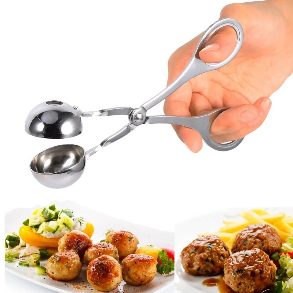 Stainless Steel Meat Baller Cookie Dough Scoop,Meatball Scoop Maker,Ball size 1.4"&1.7",Professional Sphere Mold Ball Maker
Stainless Steel Meat Baller Cookie Dough Scoop,Meatball Scoop Maker,Ball size 1.4"&1.7",Professional Sphere Mold Ball Maker