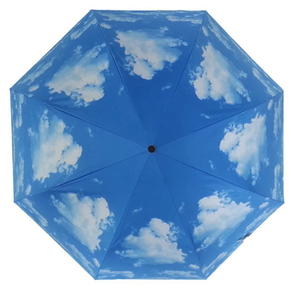 Universal Sun/Rain/Wind Umbrella Anti-uv Sun Protection Polyester Parasols Rain Umbrella Blue Sky 3 Folding Umbrella
Universal Sun/Rain/Wind Umbrella Anti-uv Sun Protection Polyester Parasols Rain Umbrella Blue Sky 3 Folding Umbrella
