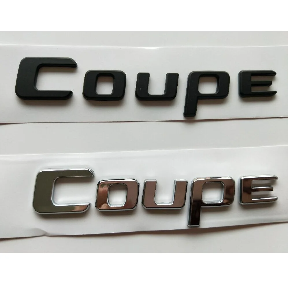 Chrome Matte Gloss Black Letters C o u p e Fender Trunk Lid Badges Emblems Emblem Badge Sticker for Mercedes Benz AMG Coupe
Chrome Matte Gloss Black Letters C o u p e Fender Trunk Lid Badges Emblems Emblem Badge Sticker for Mercedes Benz AMG Coupe