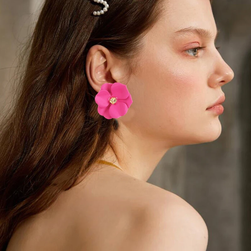 Cute Metal Flower Stud Earrings for Women Girl Korean Style Fashion Big Sweet Earring Female Brinco Summer Jewelry Gift Rose
Cute Metal Flower Stud Earrings for Women Girl Korean Style Fashion Big Sweet Earring Female Brinco Summer Jewelry Gift Rose