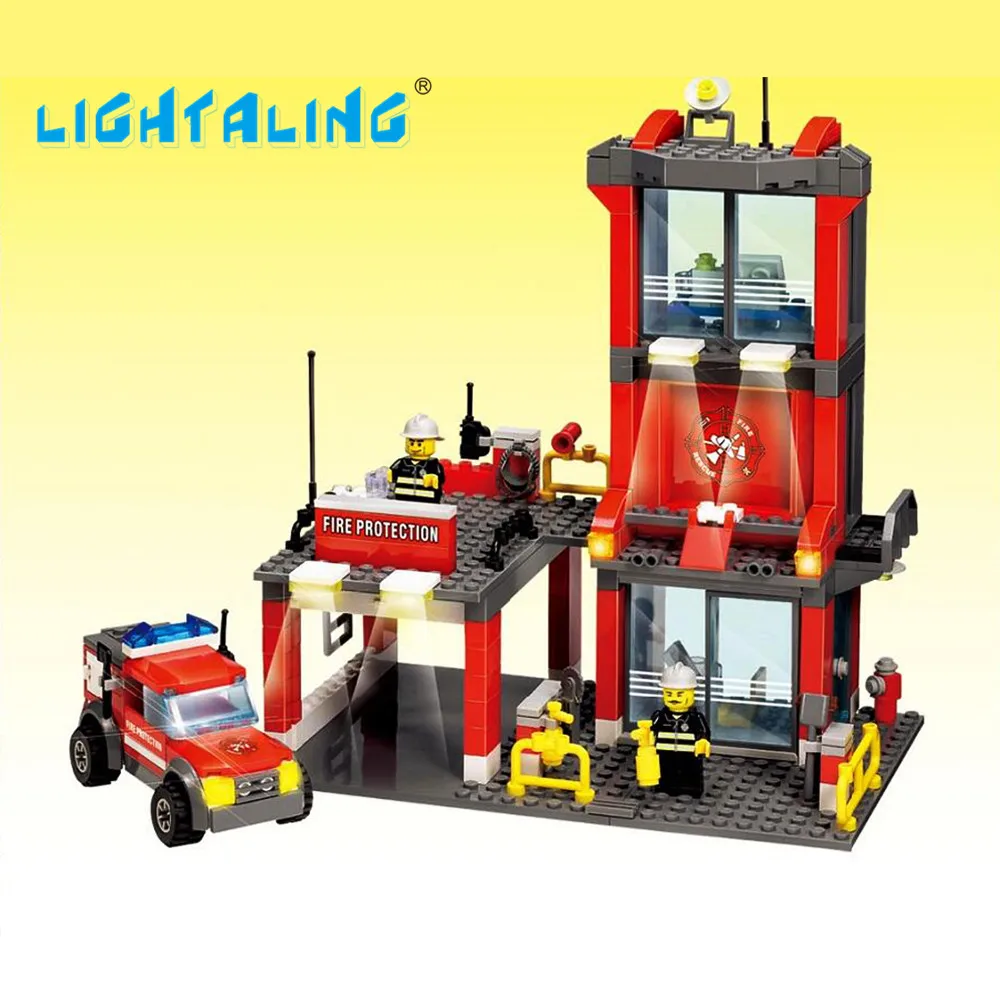Toy Building Blocks Fire Station Figures Fireman Assemble Set DIY Educational Toys Gift for Kids Lightaling Toy Building Blocks Fire Station Figures Fireman Assemble Set DIY Educational Toys Gift for Kids Lightaling<br><br>Aliexpress