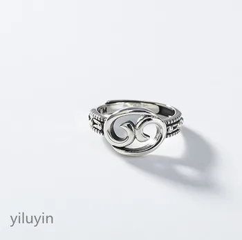 KJJEAXCMY boutique jewelryar S925 pure silver, antique, old silver, plain, glossy, Japanese and Korean fashion, ladies' silver r
KJJEAXCMY boutique jewelryar S925 pure silver, antique, old silver, plain, glossy, Japanese and Korean fashion, ladies' silver r