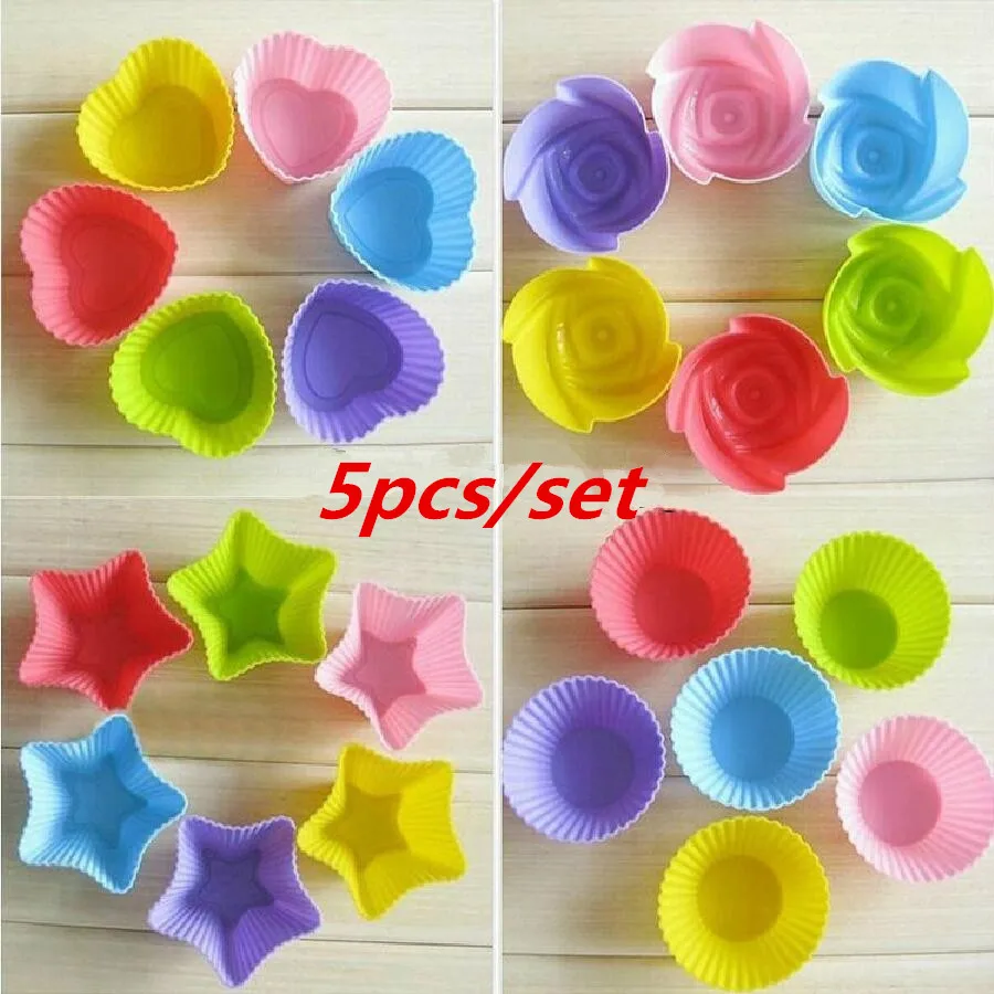 5 PCS/Set Silicone Cupcake Baking Molds Cup Set Kitchen Craft Tool Bakeware Pastry Tools Cake Mold
5 PCS/Set Silicone Cupcake Baking Molds Cup Set Kitchen Craft Tool Bakeware Pastry Tools Cake Mold