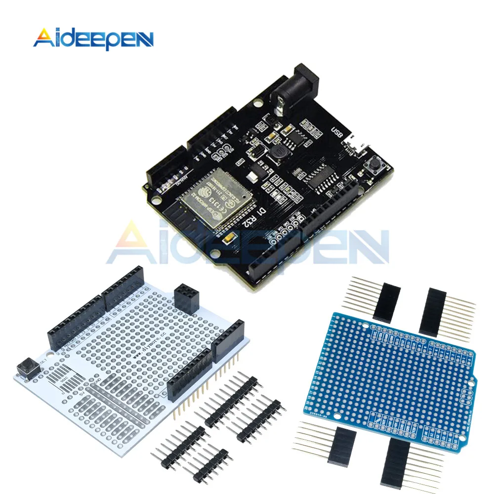 For ESP32 WiFi Bluetooth Development Board Module For Wemos D1 R32 with PCB Development Bread Board For Arduino UNO R3
For ESP32 WiFi Bluetooth Development Board Module For Wemos D1 R32 with PCB Development Bread Board For Arduino UNO R3