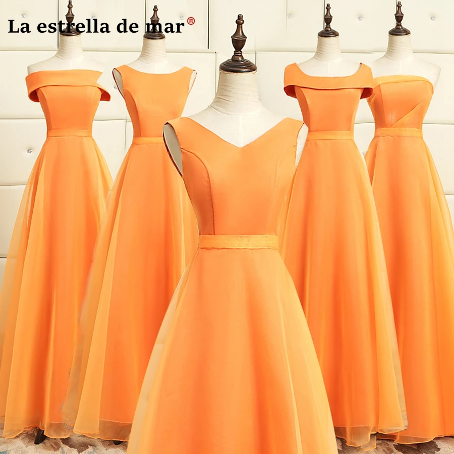 Vestidos de dama de honor largo 2019 new satin tulle 5 style orange cheap bridesmaid dresses under 50 pretty abito damigella
Vestidos de dama de honor largo 2019 new satin tulle 5 style orange cheap bridesmaid dresses under 50 pretty abito damigella