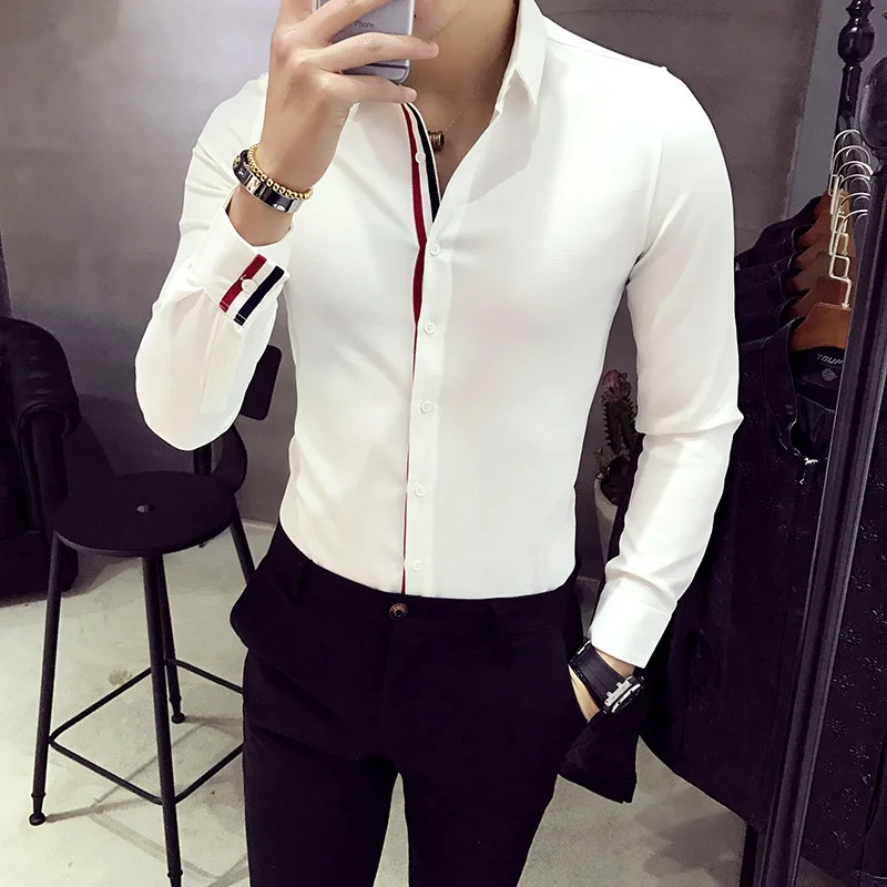 XMY3DWX Men long sleeve shirt personality selling brand Europe the design thin body dress shirt fashion leisure business shirt
XMY3DWX Men long sleeve shirt personality selling brand Europe the design thin body dress shirt fashion leisure business shirt