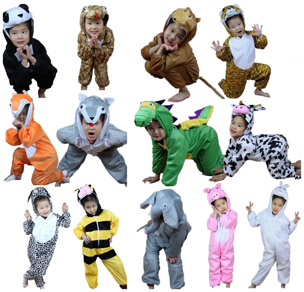 

Stage role playing animal children clothing elephant dinosaur fox panda big snake halloween boy girl show costume