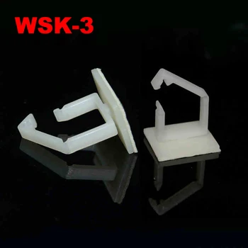 

20pcs WSK-3 15.7mm High 20x20mm White Plastic Nylon 3M Glue Self Adhesive Adjustable Buckle Cable Wire Clip Fixed Mount Clamp