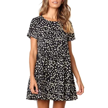 Dot Printed Ruffle Dress Short Point Sleeve Summer Dress Casual Sundress Vestidos Women
Dot Printed Ruffle Dress Short Point Sleeve Summer Dress Casual Sundress Vestidos Women