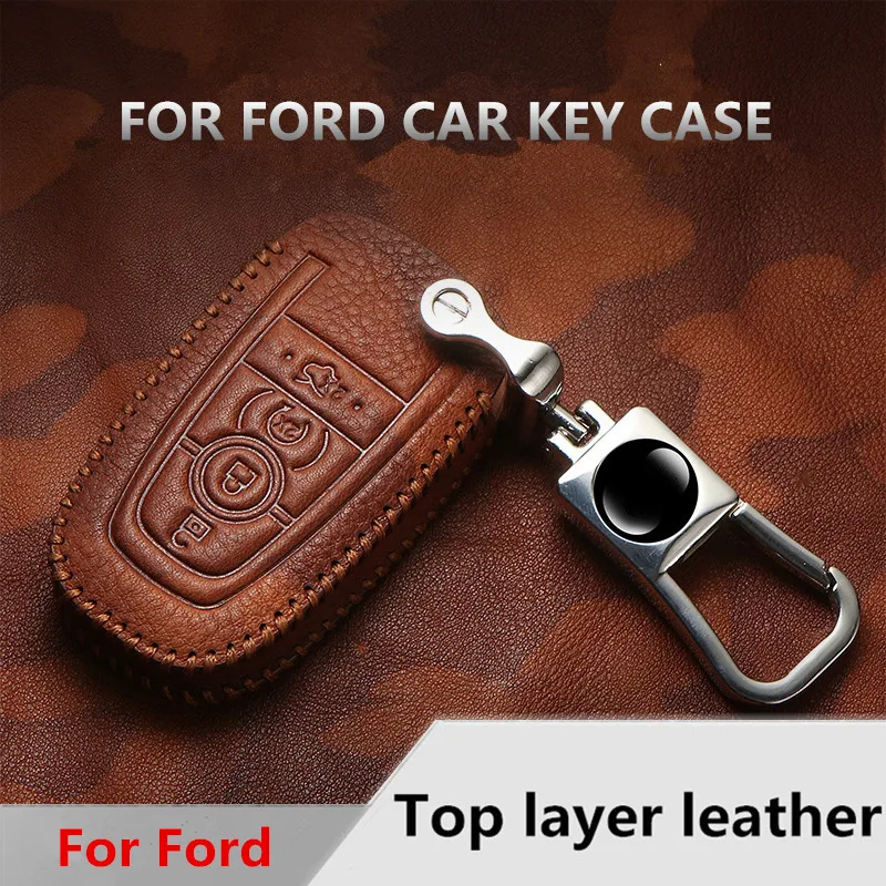 Genuine Leather Car Key Case for Ford 2018 EcoSport for Lincoln 2017 Mondeo MKC MKZ MKX Key cover Car Keychain
Genuine Leather Car Key Case for Ford 2018 EcoSport for Lincoln 2017 Mondeo MKC MKZ MKX Key cover Car Keychain