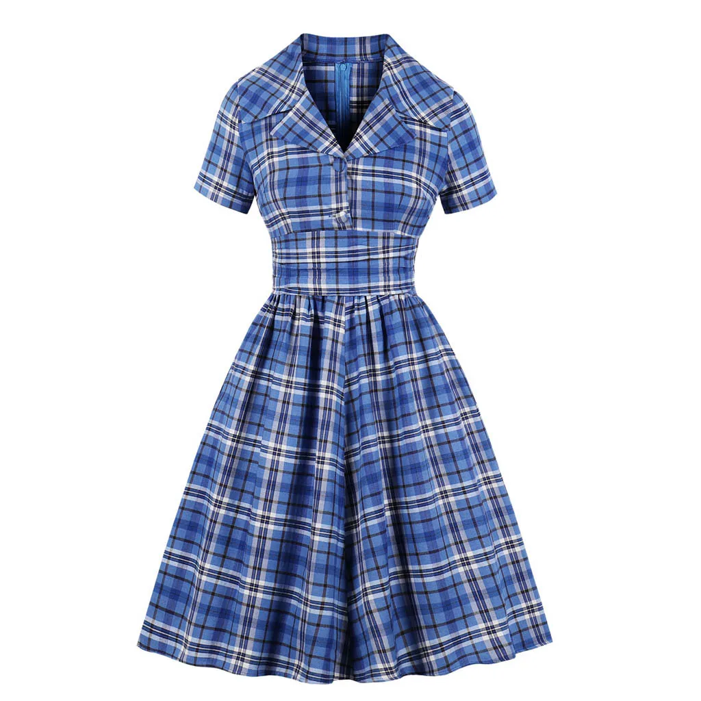 JAYCOSIN dress Women Summer fashion Plus Size Short Sleeve print Plaid Printed Turn-Down COllar Botton party Dress vestido 9722
JAYCOSIN dress Women Summer fashion Plus Size Short Sleeve print Plaid Printed Turn-Down COllar Botton party Dress vestido 9722
