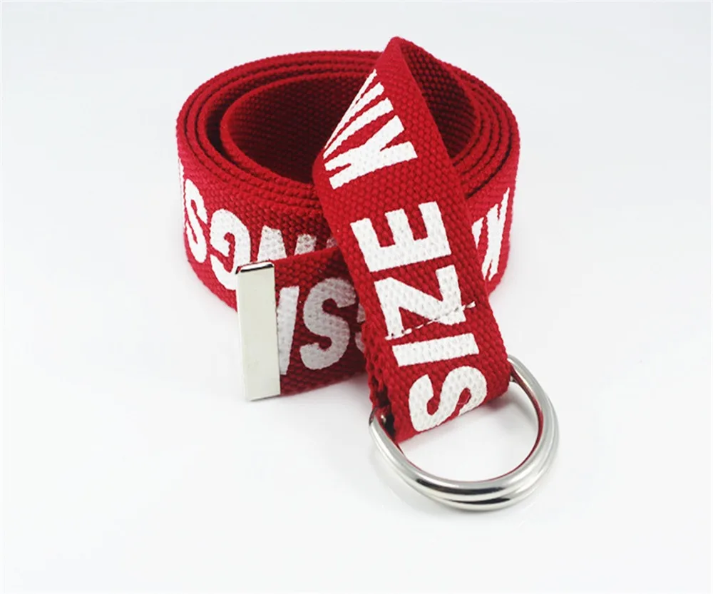 130cm Long Big Size Fashion Casual Neutral New Nylon Canvas Belt Printing Kingsize D Ring Double Buckle Student Belt Red Black
130cm Long Big Size Fashion Casual Neutral New Nylon Canvas Belt Printing Kingsize D Ring Double Buckle Student Belt Red Black