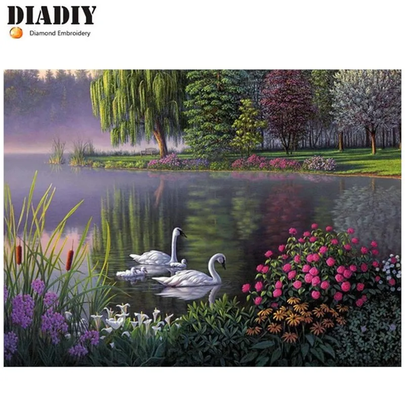 DIY Diamond embroidery landscape 5d diamond painting swan cross stitch diamond mosaic sale painting rhinestones Home decoration
DIY Diamond embroidery landscape 5d diamond painting swan cross stitch diamond mosaic sale painting rhinestones Home decoration