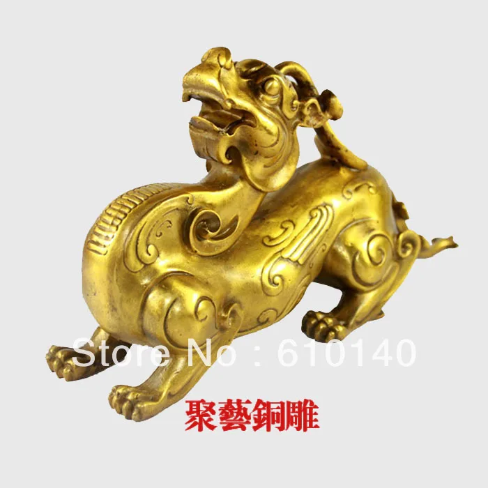 Bronze sculpture, copper brave decoration evil beast lucky crafts Bronze statue copper