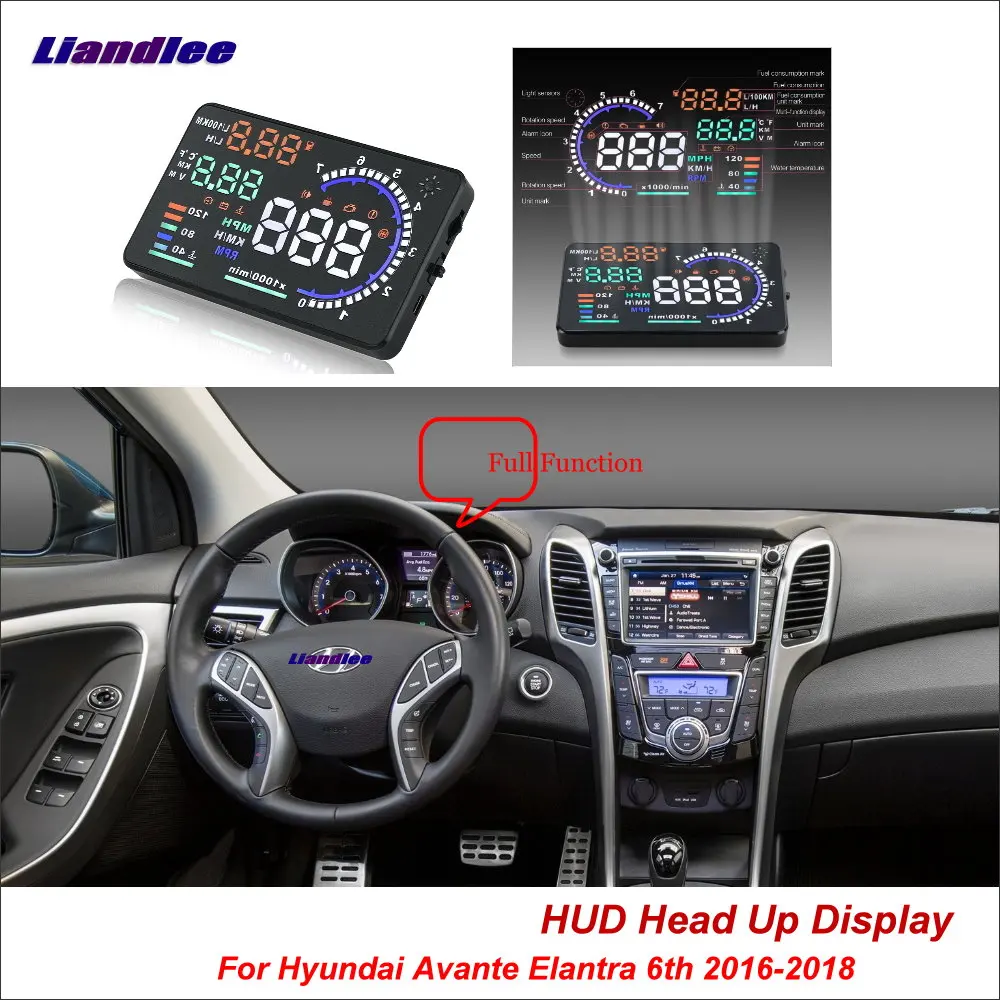 Liandlee Car HUD Head Up Display For Hyundai Avante Elantra 6th 2016-2018 Safe Driving Screen OBD Projector Windshield
Liandlee Car HUD Head Up Display For Hyundai Avante Elantra 6th 2016-2018 Safe Driving Screen OBD Projector Windshield