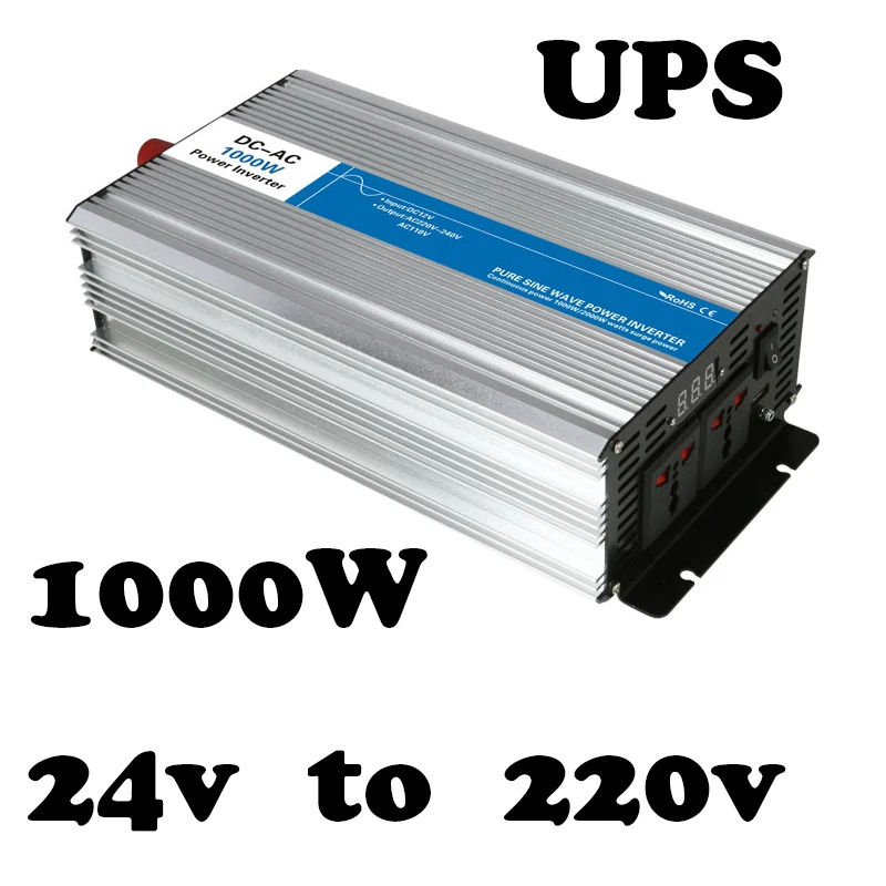 UPS inverter 1000w 24v to 220v Pure Sine Wave off grid solar inverter voltage converter with charger and UPS AG1000-24-220-A
UPS inverter 1000w 24v to 220v Pure Sine Wave off grid solar inverter voltage converter with charger and UPS AG1000-24-220-A