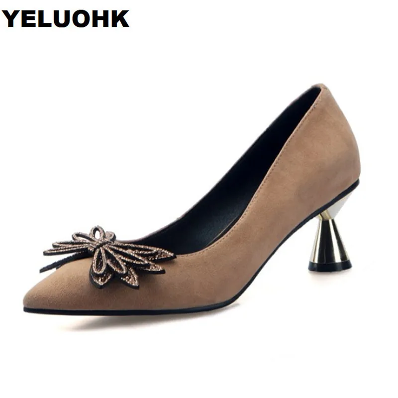2019 New Rhinestone Women High Heels Fashion Butterfly Knot Elegant Shoes Women Pumps Pointed Toe Ladies Shoes Office
2019 New Rhinestone Women High Heels Fashion Butterfly Knot Elegant Shoes Women Pumps Pointed Toe Ladies Shoes Office