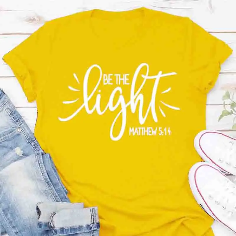 Be The LIght Christian Shirt Fashion Slogan Aesthetic Street Style Positive Message Faith Jesus T-shirt Vintage Yellow Tee Tops
Be The LIght Christian Shirt Fashion Slogan Aesthetic Street Style Positive Message Faith Jesus T-shirt Vintage Yellow Tee Tops