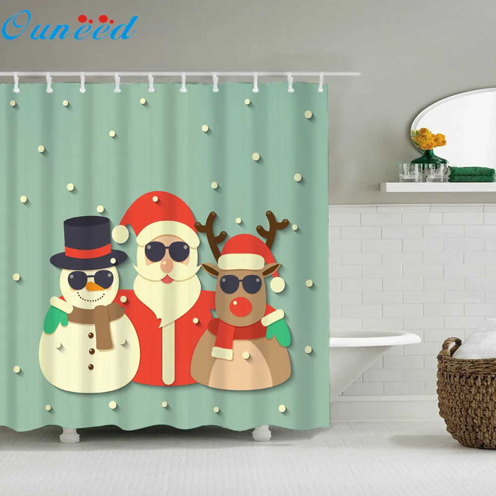 Ouneed Shower Curtains Christmas cartoon prints Bath/Toilet Curtains with 12 hooks Fabric Waterproof Bathroom Shower Curtain new
Ouneed Shower Curtains Christmas cartoon prints Bath/Toilet Curtains with 12 hooks Fabric Waterproof Bathroom Shower Curtain new
