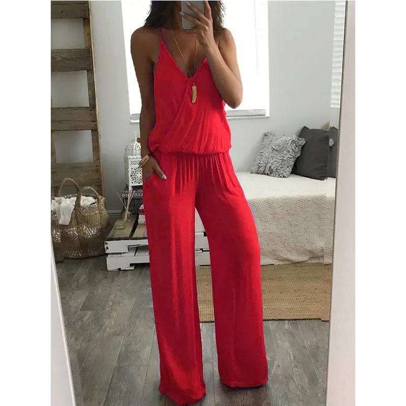 Women Jumpsuits Casual Straight Overalls Solid Sleeveless Jumpsuits Backless Fashion Pocket Sashes Office Lady Streetwear H30
Women Jumpsuits Casual Straight Overalls Solid Sleeveless Jumpsuits Backless Fashion Pocket Sashes Office Lady Streetwear H30