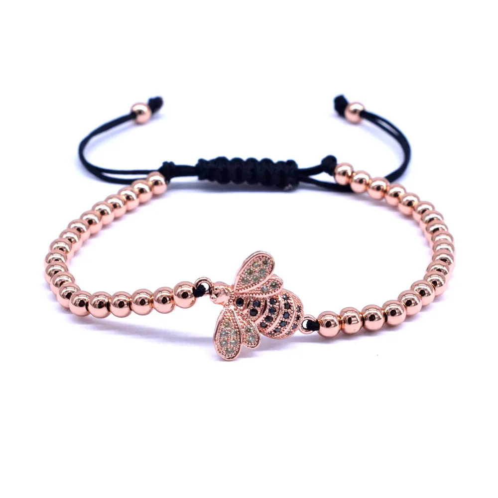 VOQ New Arrival Micro-inlaid Zircon Cute Little Bee Bracelets for Women Adjustable 4mm Copper Beads Bracelet Brand Jewelry
VOQ New Arrival Micro-inlaid Zircon Cute Little Bee Bracelets for Women Adjustable 4mm Copper Beads Bracelet Brand Jewelry