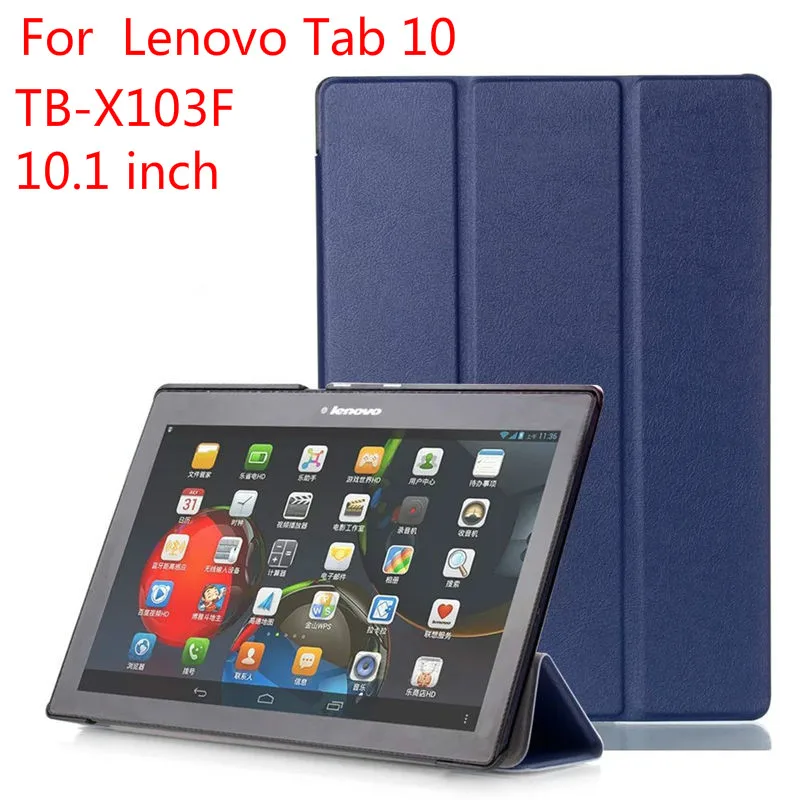 For Lenovo TAB 10 Tab10 TB-X103F 10.1" Tablet Folding stand smart PU Leather case Tab TB X103F 10" Protector Case | Компьютеры и