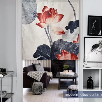 Modern Chinese Lotus ink Retro and elegant Door Curtain Linen Tapestry Study Bedroom Home Decor Bedroom Kitchen Curtain
Modern Chinese Lotus ink Retro and elegant Door Curtain Linen Tapestry Study Bedroom Home Decor Bedroom Kitchen Curtain