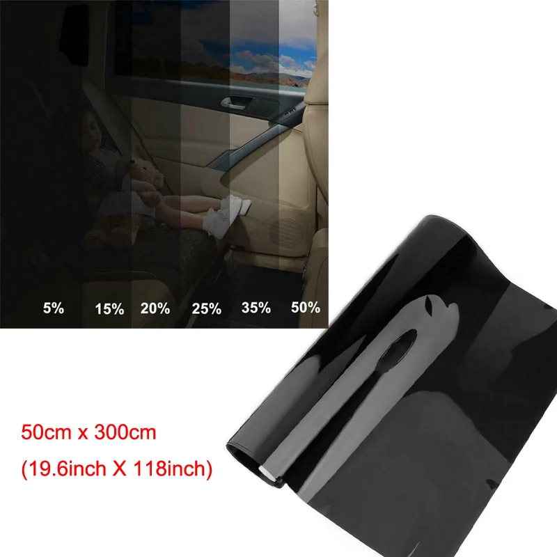 50cmx300cm Black Car Window Tint Film Glass VLT 5% 50% Roll Car Auto House Commercial Solar Protection Summer Film Car Sticker
50cmx300cm Black Car Window Tint Film Glass VLT 5% 50% Roll Car Auto House Commercial Solar Protection Summer Film Car Sticker