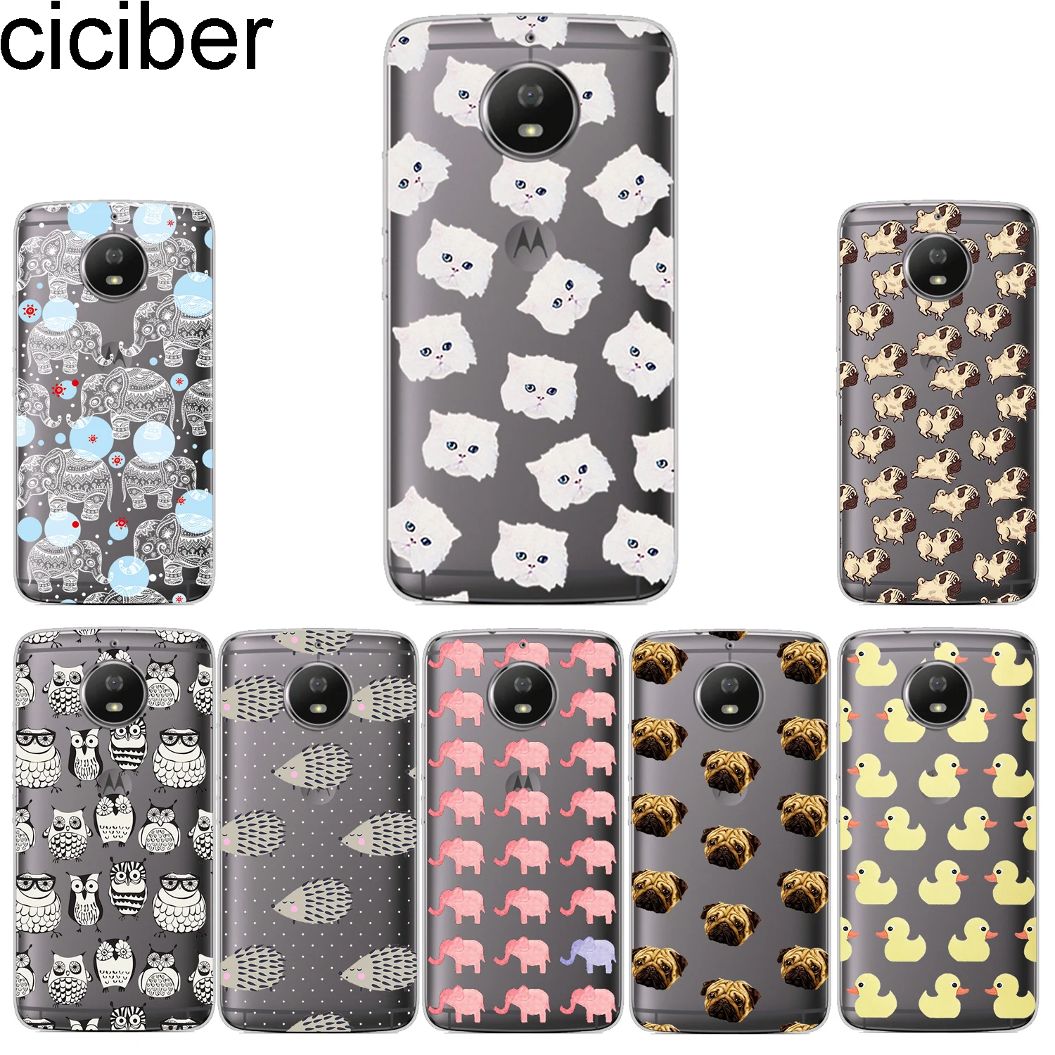 ciciber Phone Case for Motorola Moto G6 G5 G4 G5S M Soft TPU for Moto E5 E4 Z2 Z3 C Play Plus Go X4 One Power Back Cover Animal
ciciber Phone Case for Motorola Moto G6 G5 G4 G5S M Soft TPU for Moto E5 E4 Z2 Z3 C Play Plus Go X4 One Power Back Cover Animal