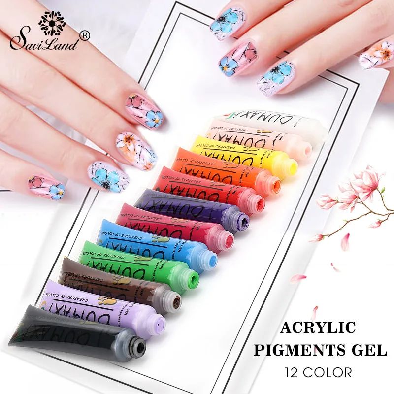 Saviland 12Pcs/set Nail Art Tools Acrylic Painting Nail Polish Pigments Drawing Gel Nail Lacquer Manicure Nails Gel Uv Colors
Saviland 12Pcs/set Nail Art Tools Acrylic Painting Nail Polish Pigments Drawing Gel Nail Lacquer Manicure Nails Gel Uv Colors