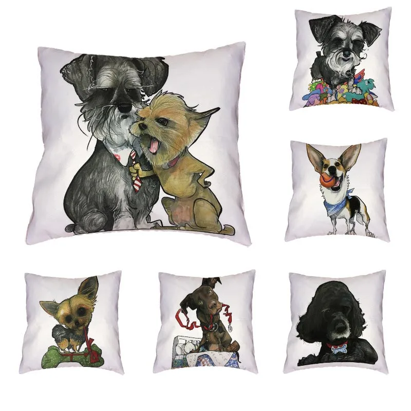 Cute Puppy Pattern Cushion Set Polyester Peach Skin Smart Shih Tzu Dog Rottweiler Simple Style Furniture Sofa Pillow Decoration
Cute Puppy Pattern Cushion Set Polyester Peach Skin Smart Shih Tzu Dog Rottweiler Simple Style Furniture Sofa Pillow Decoration