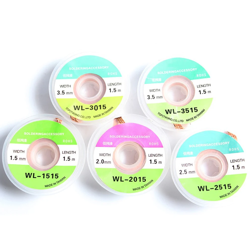 

5pcs/lot The Best BGA Desoldering Braid Solder Wire WL-1515/2015/2515/3015/3515 Wick / Soldering Accessory