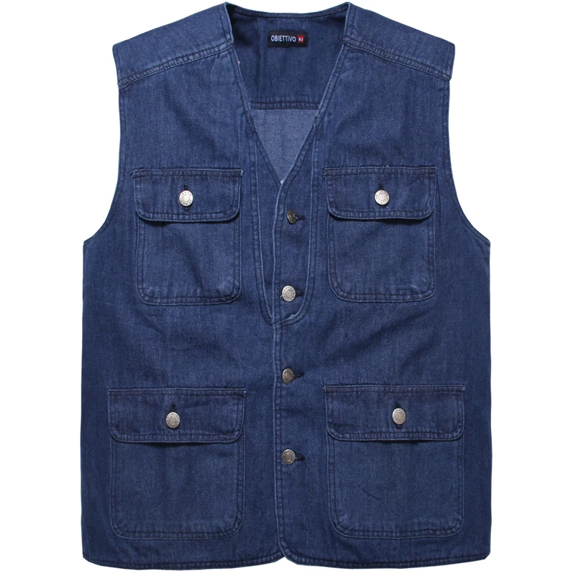 Men's Denim Vest Walking Travel Vests Sleeveless Jean Jacket Waistcoat Vest Reporter Photographer Vest
Men's Denim Vest Walking Travel Vests Sleeveless Jean Jacket Waistcoat Vest Reporter Photographer Vest