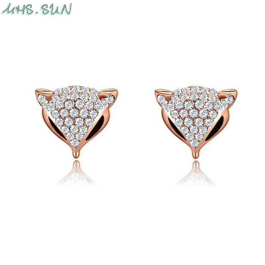 MHS.SUN 2019 New Fashion Austrian Crystal Earrings Gold/Silver Color Statement Fox Stud Earrings For Women Party Jewelry Gift
MHS.SUN 2019 New Fashion Austrian Crystal Earrings Gold/Silver Color Statement Fox Stud Earrings For Women Party Jewelry Gift