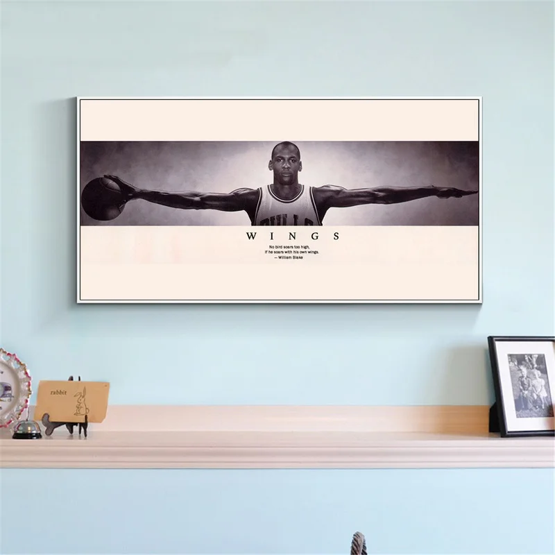 Michael Jordan Wings Art Motivational Poster Vintage Basketball Sport Canvas Pictures for Living Room Wall Decoration
Michael Jordan Wings Art Motivational Poster Vintage Basketball Sport Canvas Pictures for Living Room Wall Decoration