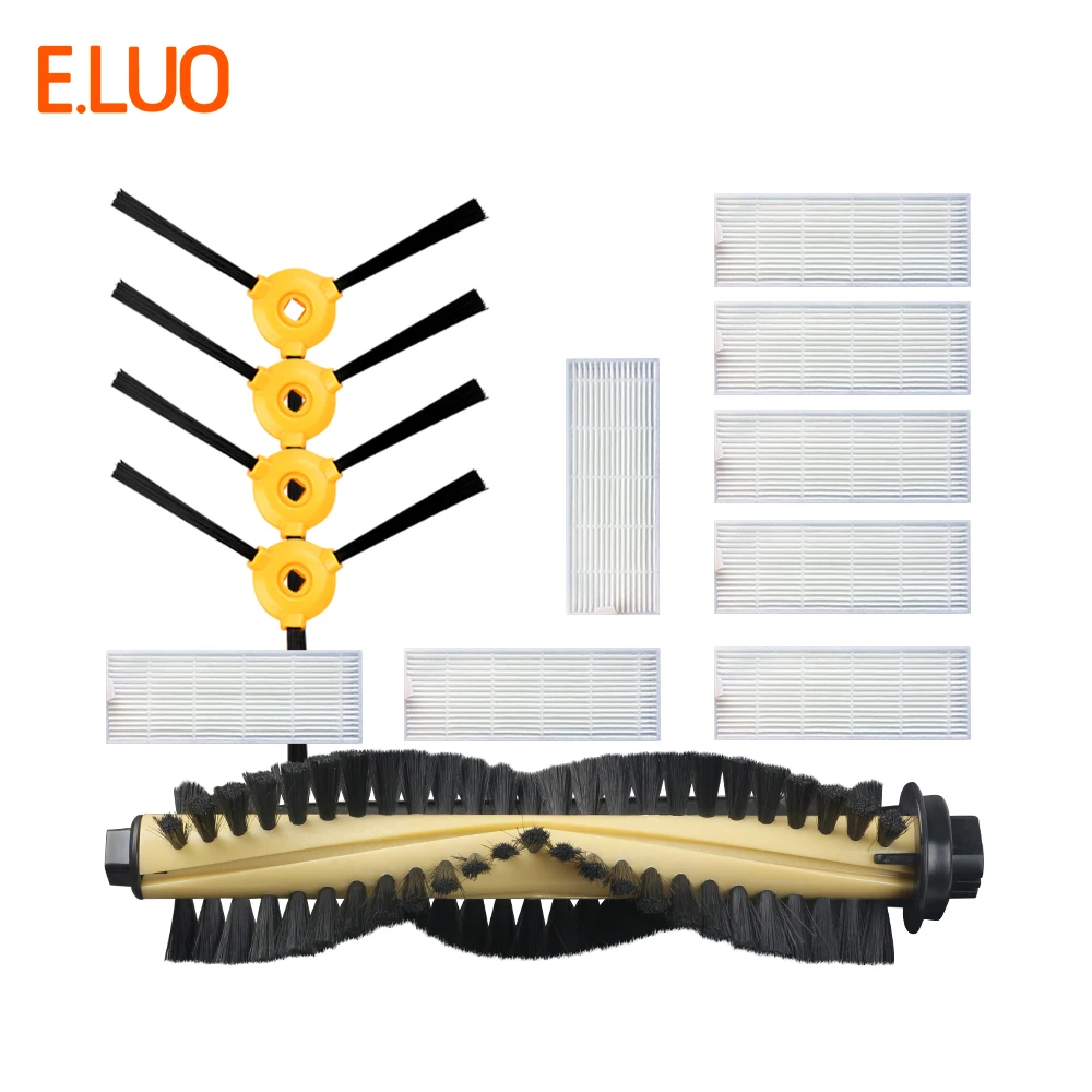E.LUO 1PCS Main Brush, 4PCS Side Brush, 8PCS HEPA Filter Spare Parts for Vacuum Cleaner Robot ILIFE A4s, A40, T4
E.LUO 1PCS Main Brush, 4PCS Side Brush, 8PCS HEPA Filter Spare Parts for Vacuum Cleaner Robot ILIFE A4s, A40, T4