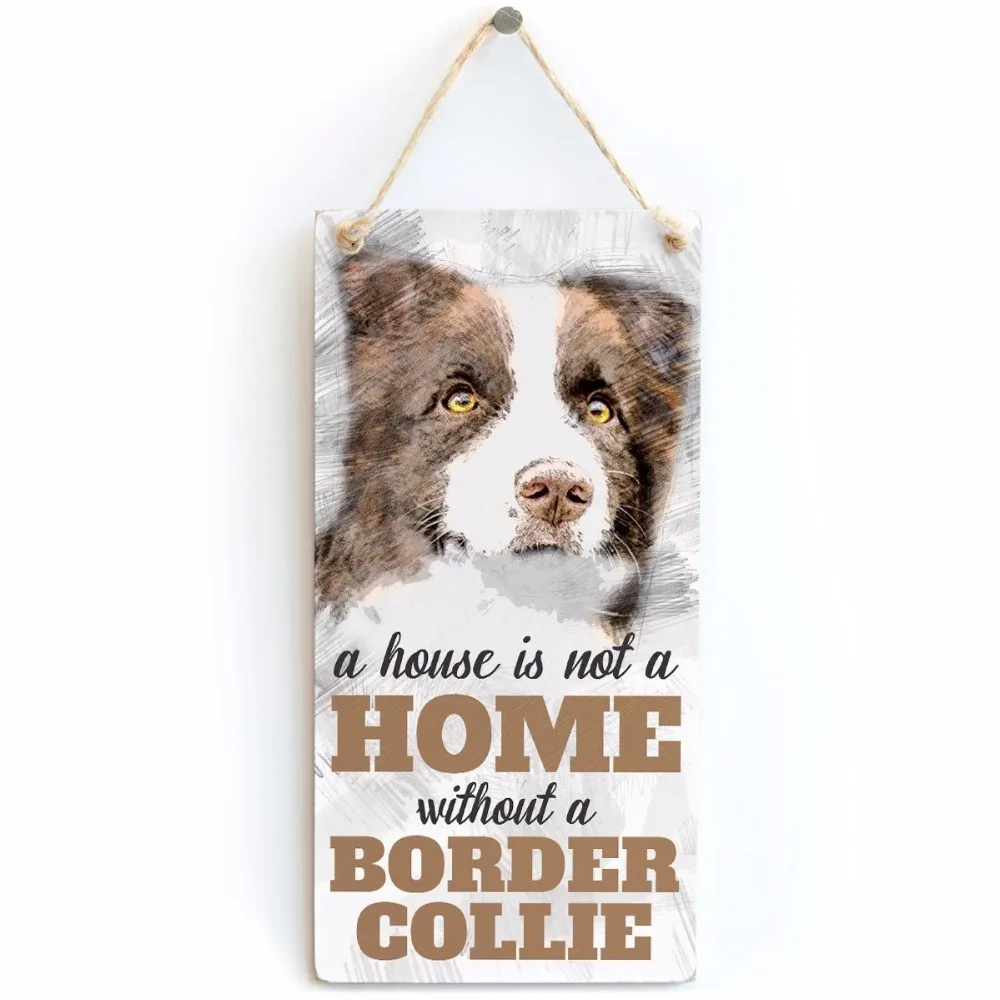 Meijiafei A House Is Not A Home Without A Border Collie - Dog Sign / Plaque For Brown & White Border Collie 10"x5"
Meijiafei A House Is Not A Home Without A Border Collie - Dog Sign / Plaque For Brown & White Border Collie 10"x5"