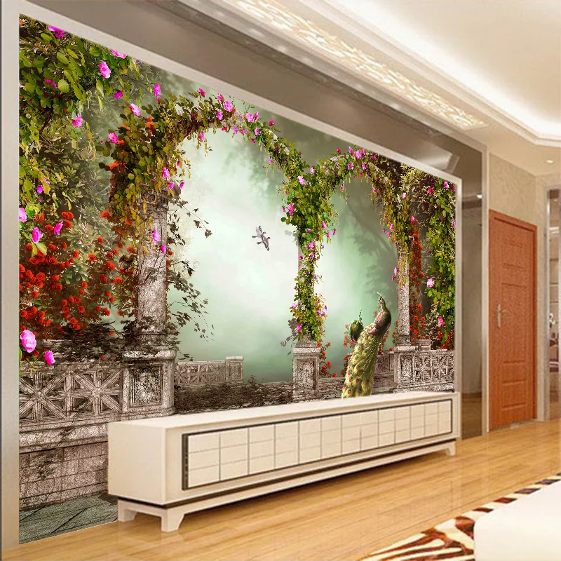 Custom 3D photo wallpaper 3D Flowers mural hotel lobby TV sofa background wall peacock 3D European style wallpaper mural
Custom 3D photo wallpaper 3D Flowers mural hotel lobby TV sofa background wall peacock 3D European style wallpaper mural
