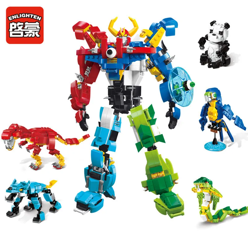 NEW 1403 ENLIGHTEN Morphing Robot 5 In 1 Creator Of God War Model Building Blocks Action Figure Toys For Children
NEW 1403 ENLIGHTEN Morphing Robot 5 In 1 Creator Of God War Model Building Blocks Action Figure Toys For Children