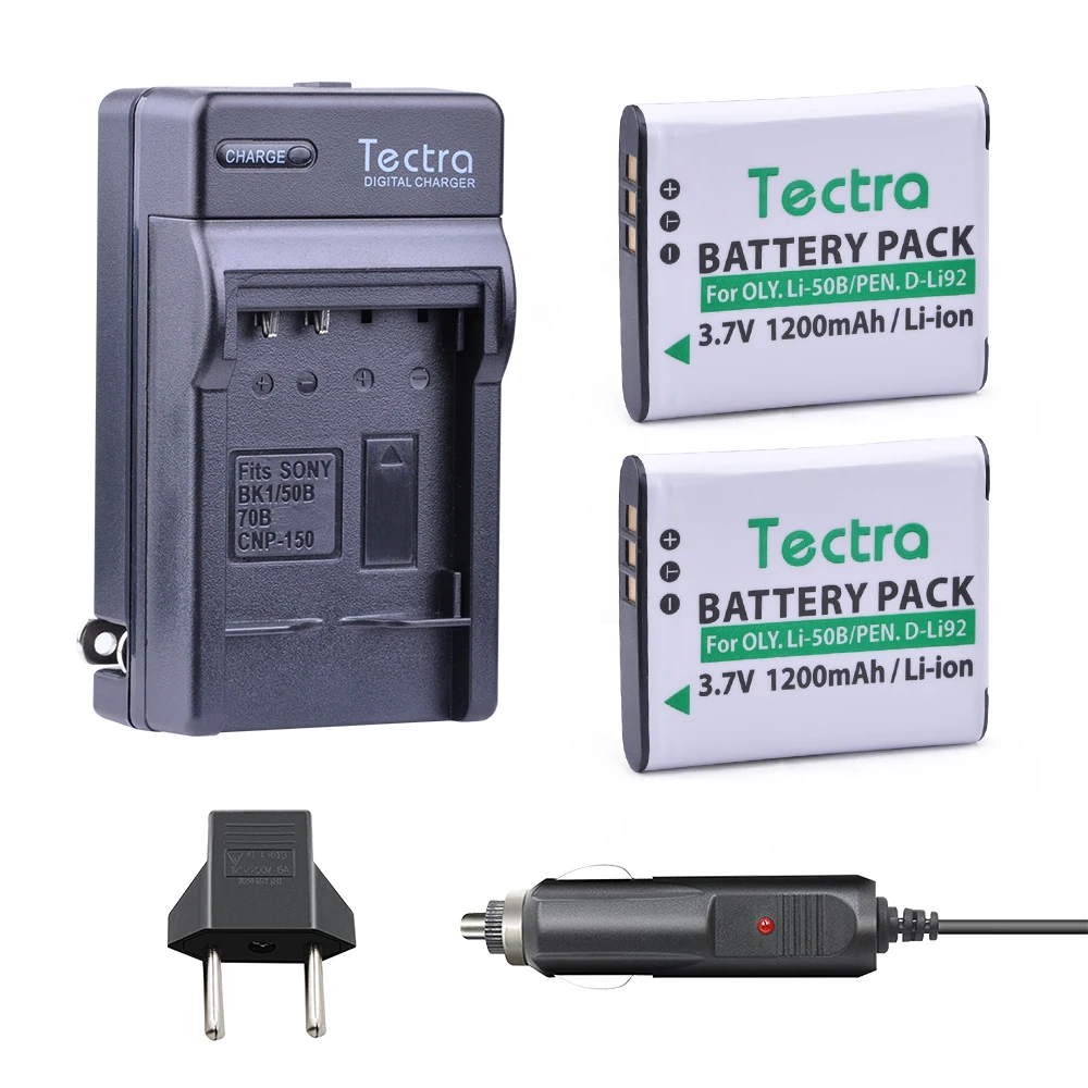 Tectra Replacement Li-50B Li-50B (2PACK) Camera BATTERY +Digital Charger+Car Plug for Olympus 1020 1010 1030 Pentax X70
Tectra Replacement Li-50B Li-50B (2PACK) Camera BATTERY +Digital Charger+Car Plug for Olympus 1020 1010 1030 Pentax X70