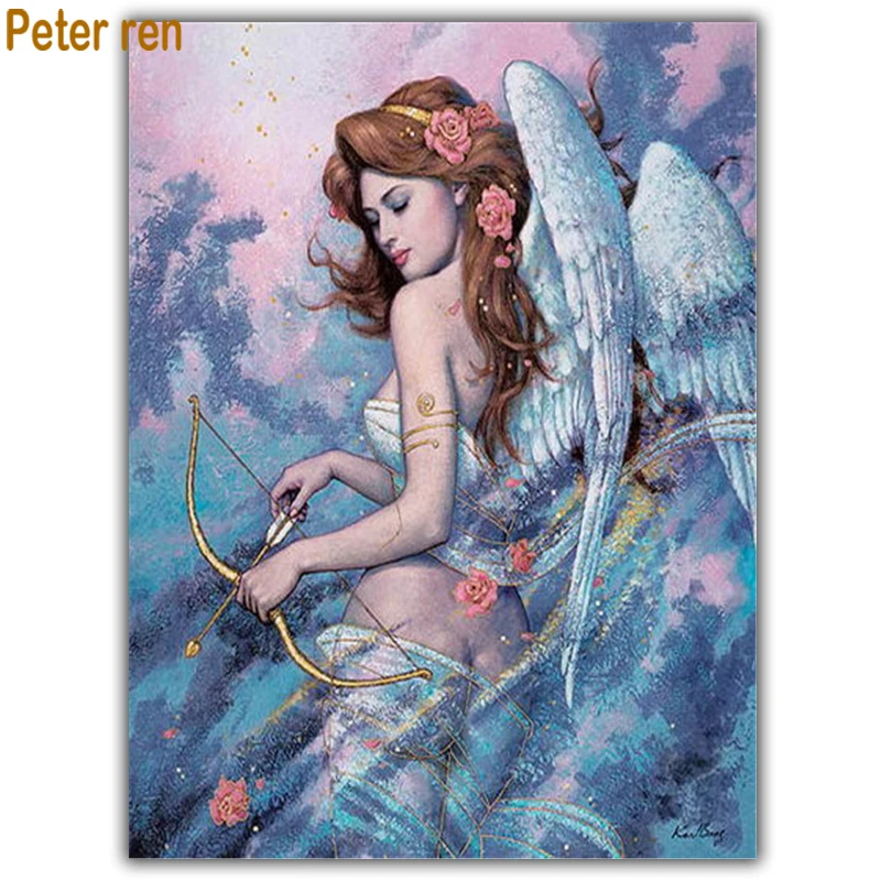 Diy Diamond painting cross stitch 5d Square\Round diamond embroidery full Mosaic Home Decor Beautiful angel for archery | Дом и сад