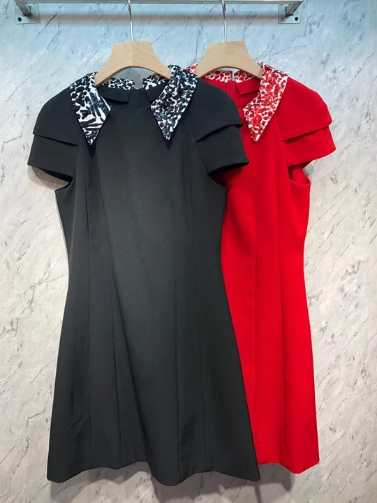 2019 Summer New Women's Painted Collared Necklace Hundred Short Sleeve Dresses 702
2019 Summer New Women's Painted Collared Necklace Hundred Short Sleeve Dresses 702