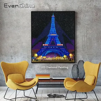 EverShine DIY Diamond Mosaic LED Light Scenery With Frame Diamond Painting Eiffel Tower Beads Embroidery Diamond Art Kits Decor
EverShine DIY Diamond Mosaic LED Light Scenery With Frame Diamond Painting Eiffel Tower Beads Embroidery Diamond Art Kits Decor