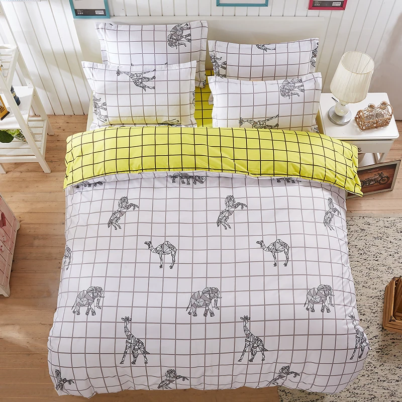A:White lattice Elephant B:Lemon yellow lattice sided Printed Bedding Sets super king Size Bed Sheet Duvet Cover Set pillowcases
A:White lattice Elephant B:Lemon yellow lattice sided Printed Bedding Sets super king Size Bed Sheet Duvet Cover Set pillowcases