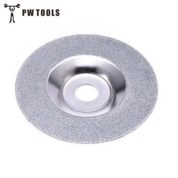 PW TOOLS 100 mm Silver Diamond Grinding Wheel Polishing Disc Pads Grinder Cup Angle Grinder Rotary Tool Grind Stone Glass